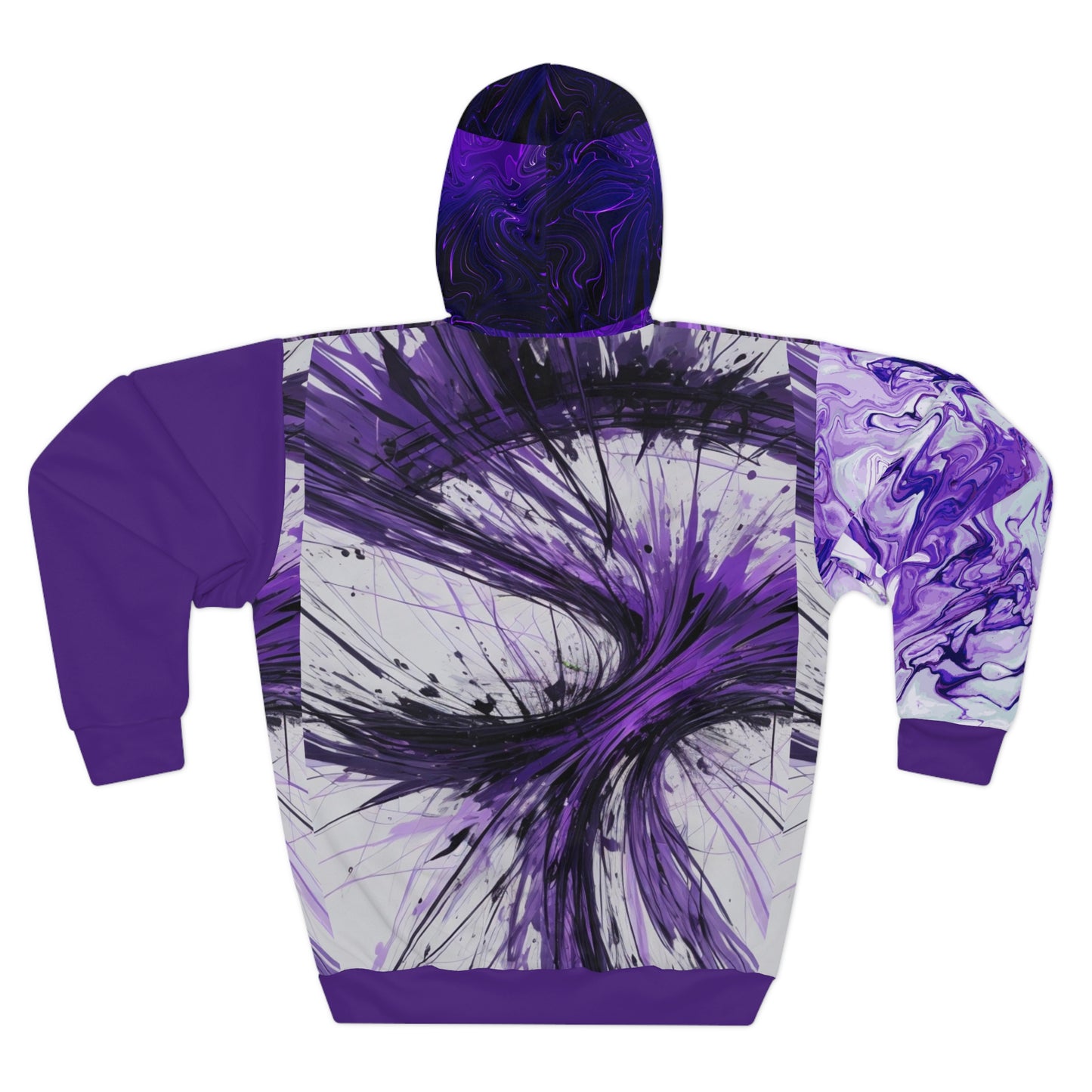 abstract purple Pullover Hoodie (AOP) Printify