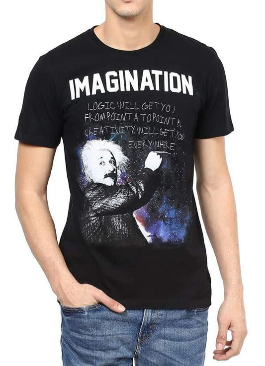 Einstein I'm With Stupid Black Half Sleeve Men Scorpius