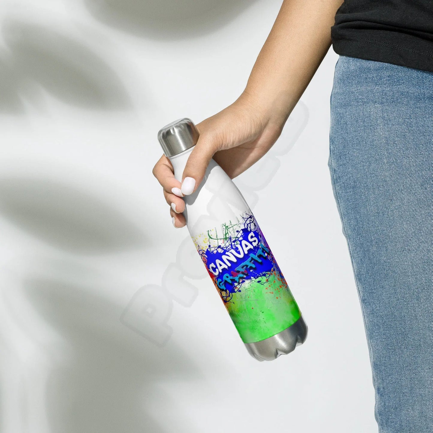 Stainless Steel Water Bottle Canvas Graffitti