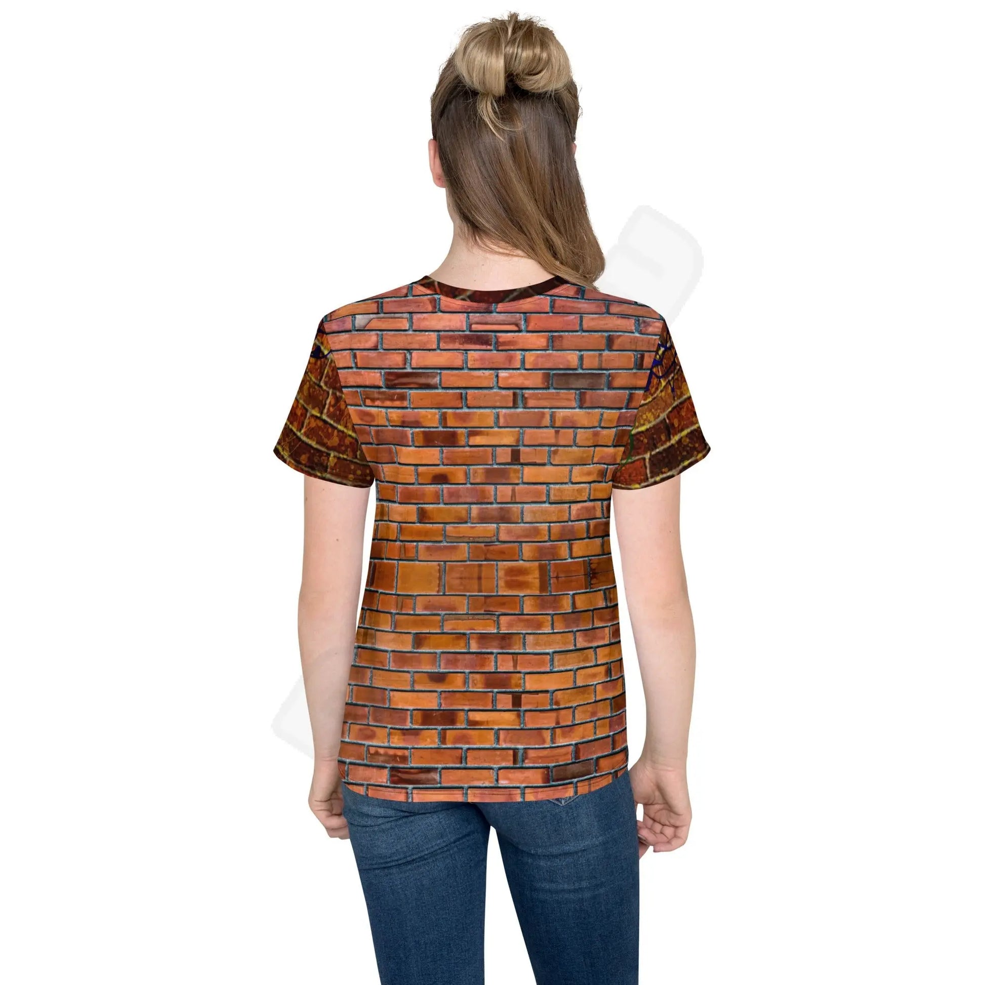 Youth crew neck t-shirt brick Canvas Graffitti